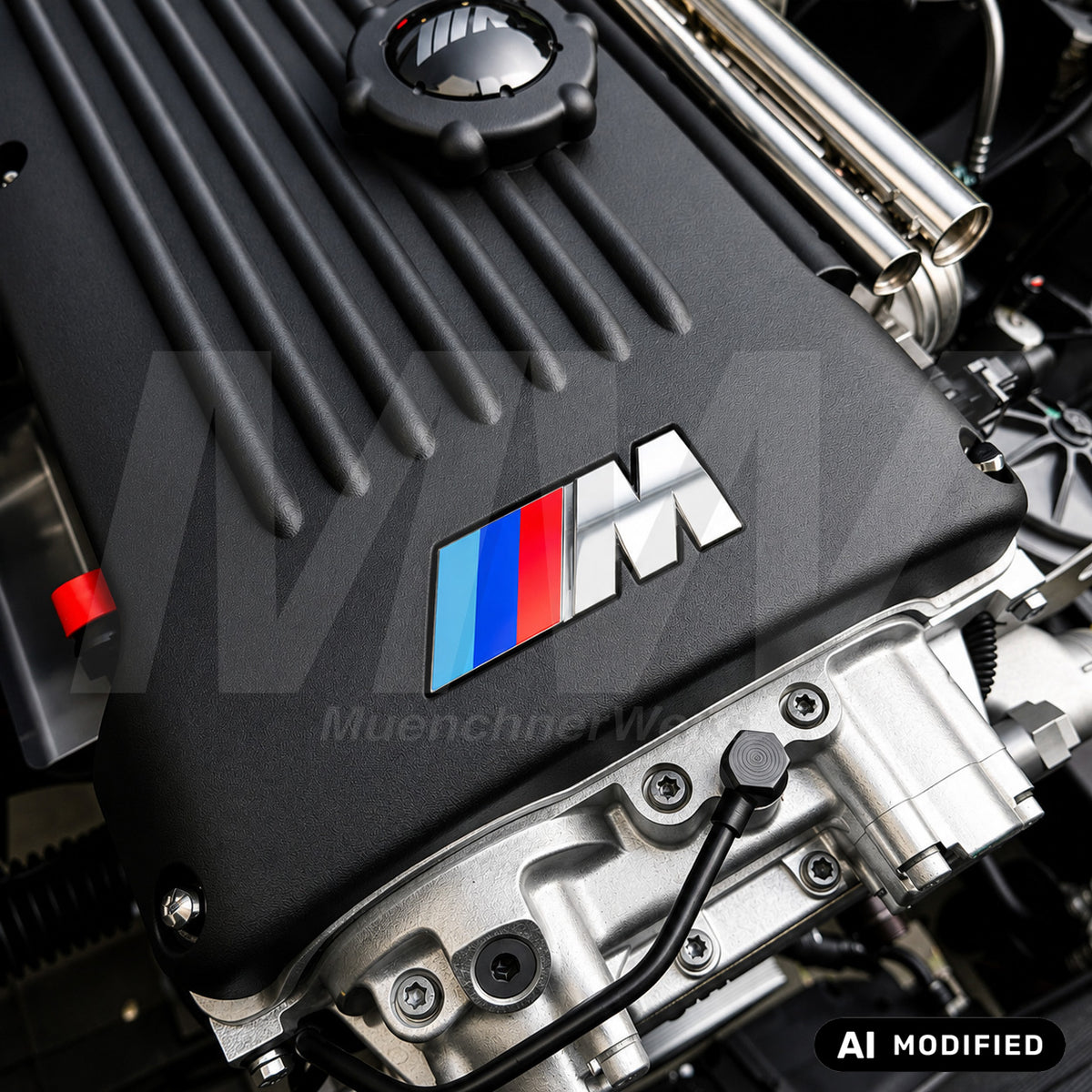 OEM BMW M Emblem geklebt für Abdeckhaube S54 & S62