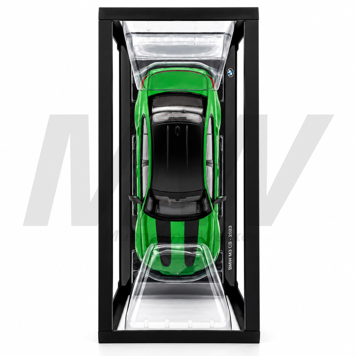 MuenchnerWerke genuine BMW M3 CS G80 miniature in green, an original BMW 1:18 scale collector model representing the high-performance M3 CS sedan.
