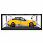 MuenchnerWerke genuine BMW M5 G90 miniature in yellow, official BMW collector model featuring the M Performance Parts design in 1:18 scale.