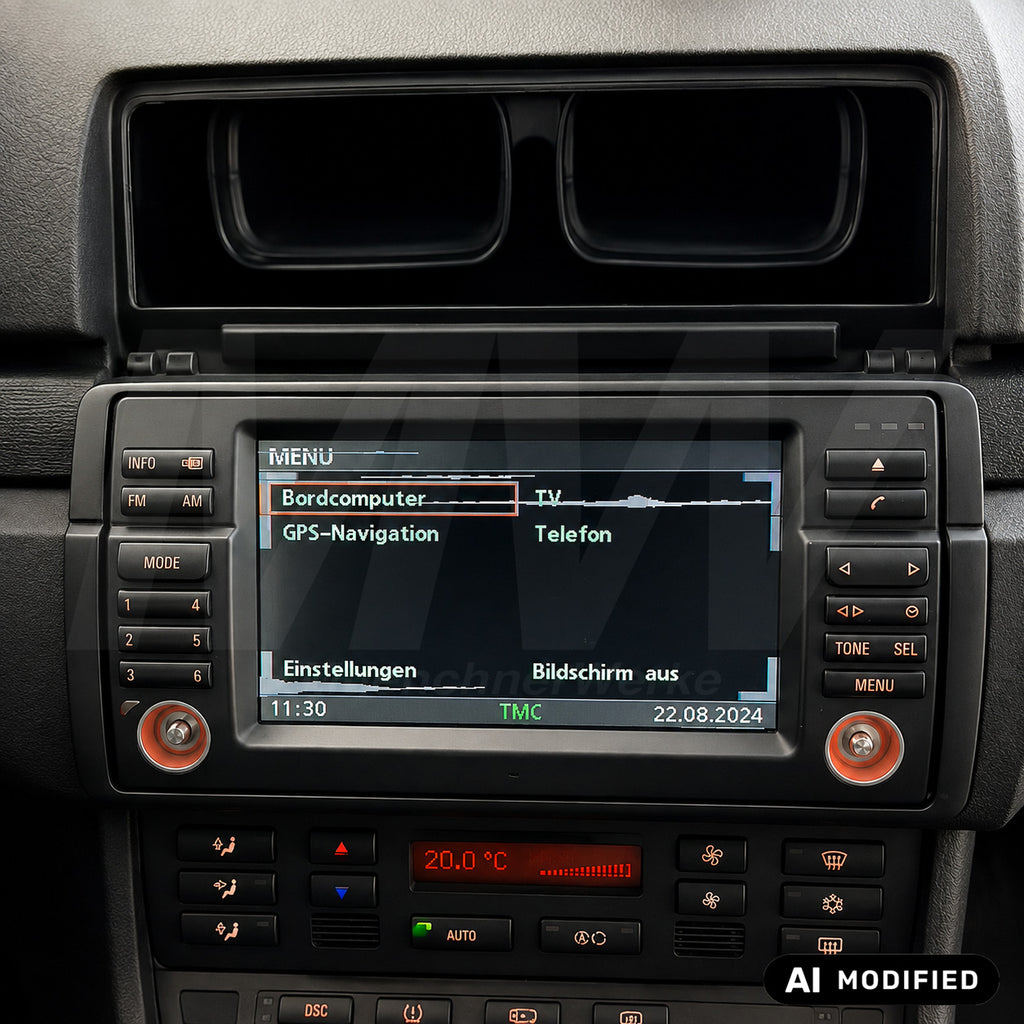 MuenchnerWerke MW Ersatz-LCD für Bordmonitor, passend für BMW E46 M3, M3 CSL und E39, zur Instandsetzung bei Pixelfehlern, Displayflecken, Kratzern oder beschädigtem Bildschirm.
