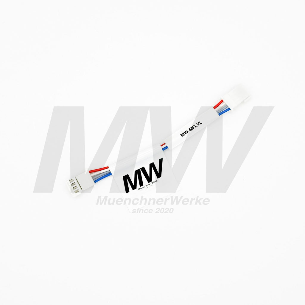 MuenchnerWerke MW Verbindungsleitung für Multifunktionslenkrad, passend für BMW E39, E46 und E53, mit konfektionierten Steckverbindern und originaler Leitungslänge, Referenznummer 61318386947.