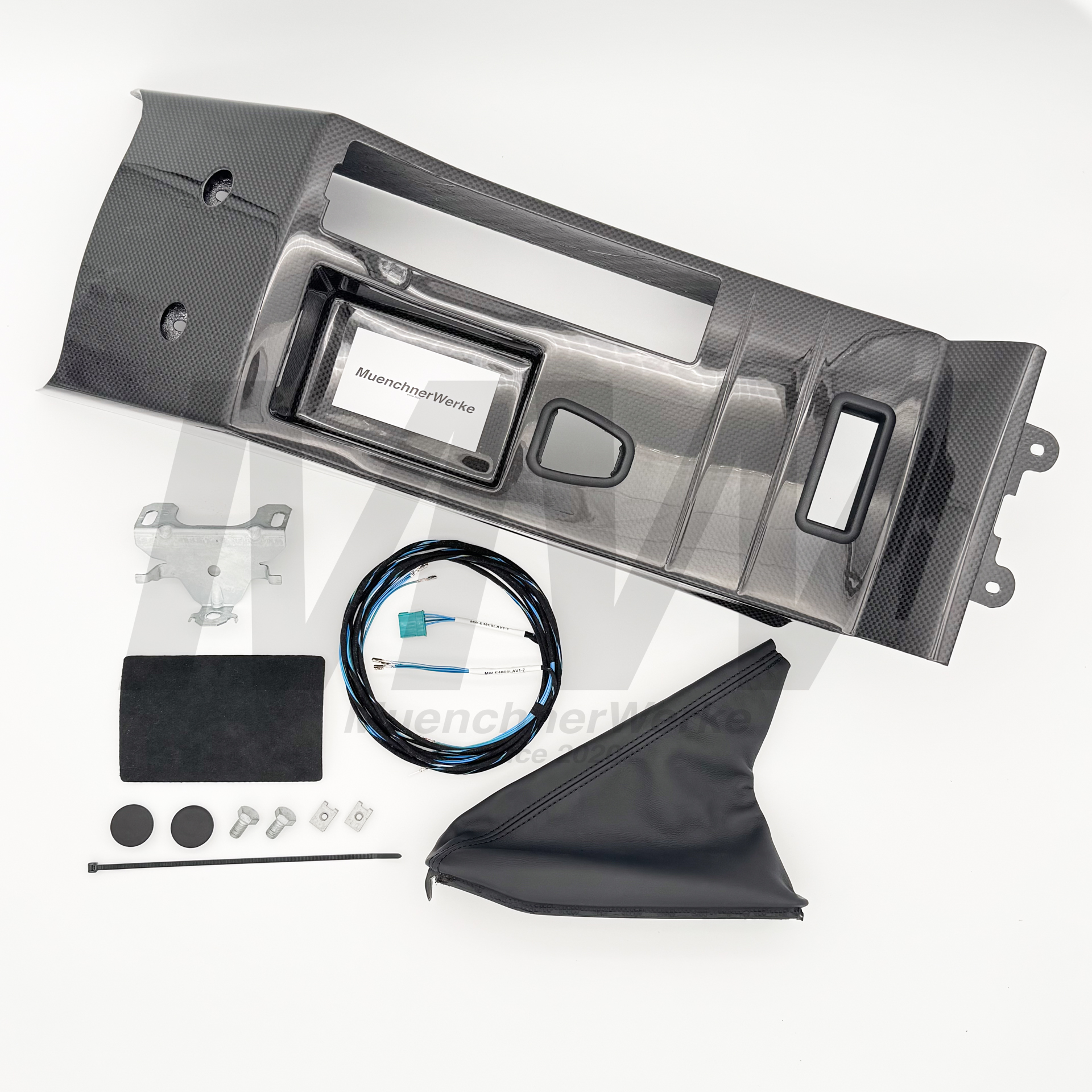 MuenchnerWerke MW Kohlefaser Mittelkonsole ALL IN ONE PACKAGE passend für BMW E46 inkl. M3 u. CSL