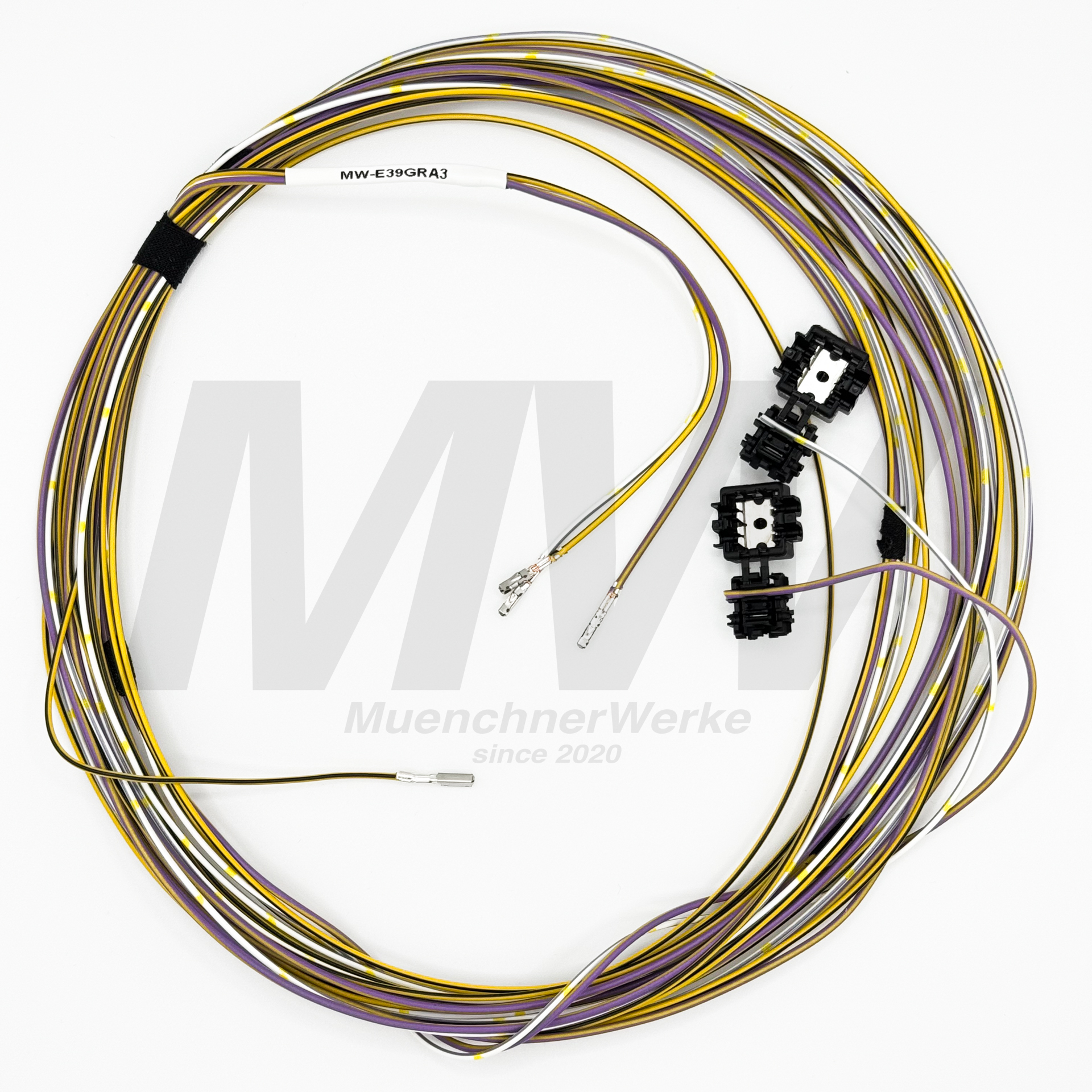 MuenchnerWerke MW E39 Tempomat Multifunktionslenkrad Nachrüstkabelbaum passend für BMW E39 Referenznummer: 65710026292 / 65710026293 / 65710026286, 65710025425, 65710141897 Adapterleitung