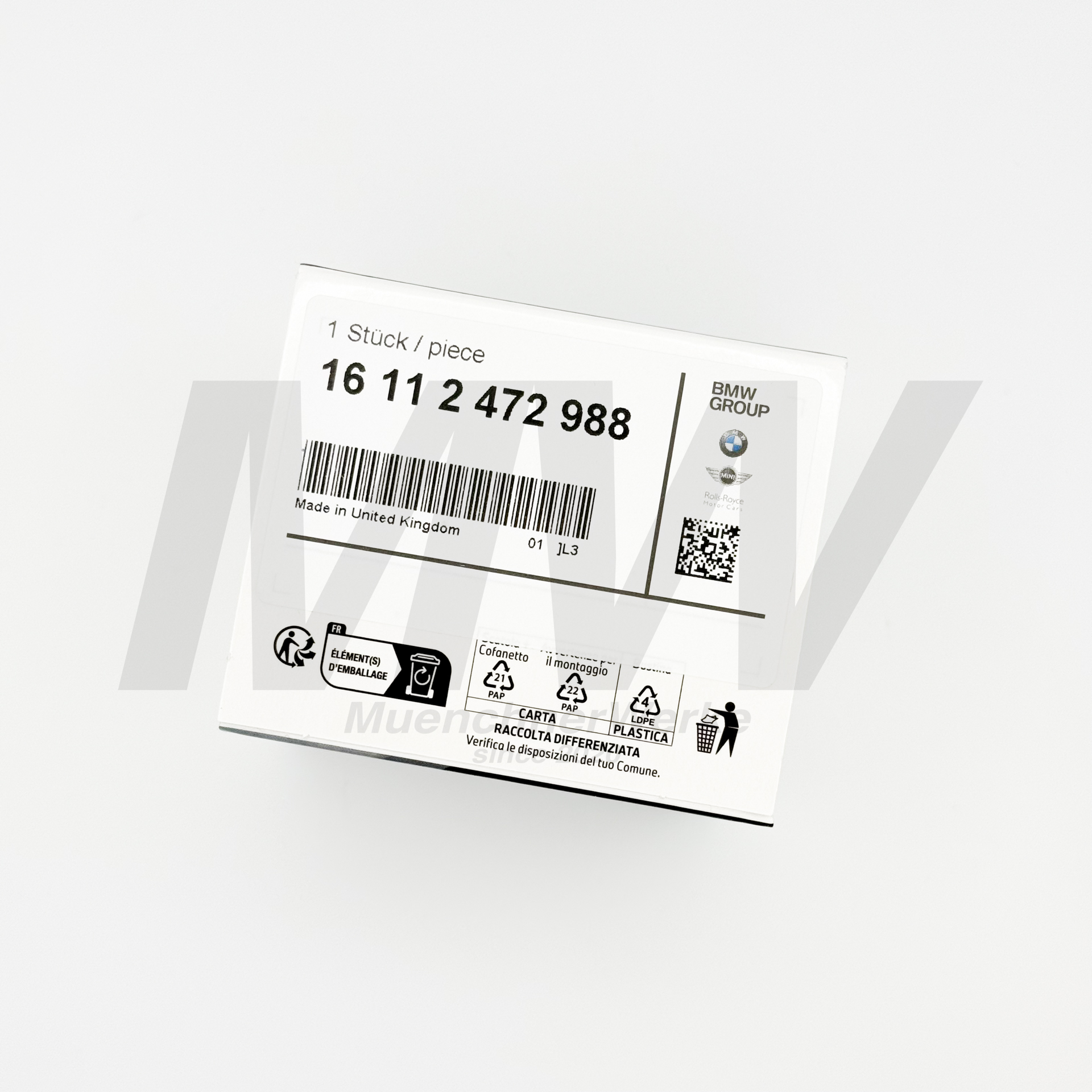 OEM BMW M Performance Tankverschluss Kappe Carbon 16112472988