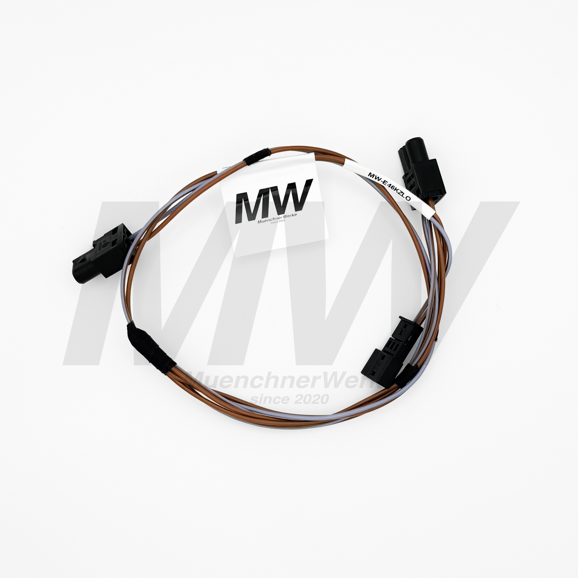 MuenchnerWerke MW Adapterleitung Kennzeichenleuchte für Heckklappen Umbau passend für BMW E46 M3 inkl. CSL Referenznummer 61127833548